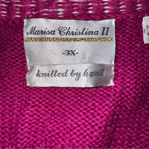 Vintage Texas Rodeo Hand Knit Marisa Christina Sweater Vest (1990s)  3X - Picture 7 of 11